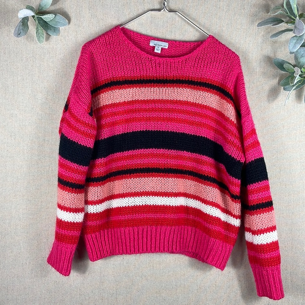 Allison Joy > Pink Striped Sweater Small